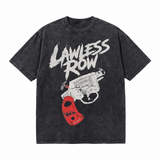 LAWLESSROW Lawless Row Revolver Vintage Acid Wash Tee