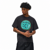 LAWLESSROW You Decide Split Smiley Vintage Acid Wash Tee