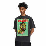 LAWLESSROW BLAAAGH! Retro Monster Poster Vintage Acid Wash Tee