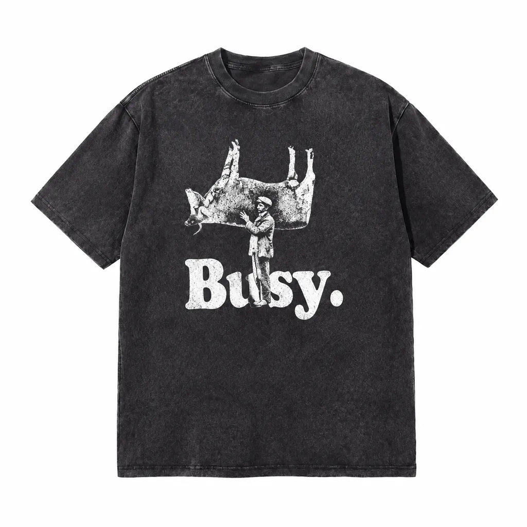 LAWLESSROW Busy Vintage Acid Wash Tee