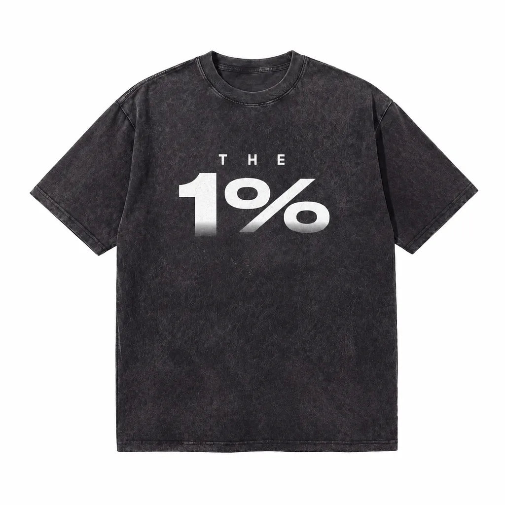 LAWLESSROW The 1% Vintage Acid Wash Tee