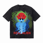 Product Title  Lawless Row “Real Alien” Vintage Washed Oversized Tee
