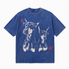 LAWLESSROW Cool Dobermans Star Vintage Acid Wash Tee