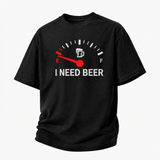 LAWLESSROW I Need Beer Fuel Gauge Front Print Vintage Heavy Tee