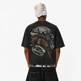 LAWLESSROW TRAVIS SCOTT JACKBOYS Reaching Hand Black Vintage Acid Wash Tee