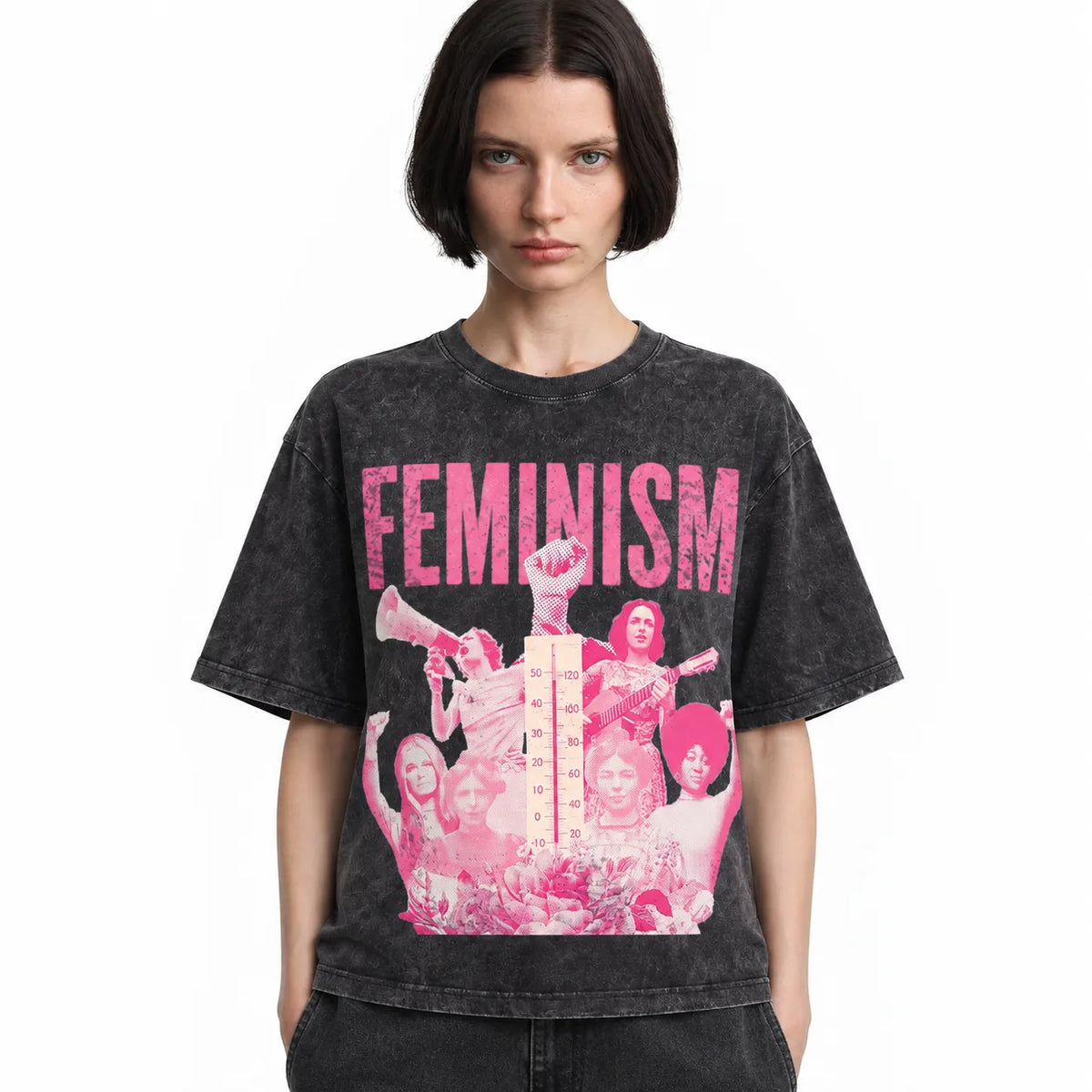 Lawless Row Feminism Gothic Washed Acid Tee
