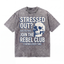 Join The Rebel Club Anti-Stress Skull Washed Cotton Oversized Tee
