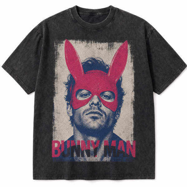 LAWLESSROW Bunny Man Red Mask Portrait Vintage Tee