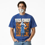 LAWLESSROW Yes Chef Vintage Acid Wash Tee