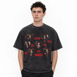LAWLESSROW I Love You So So So Much Vintage Acid Wash Tee
