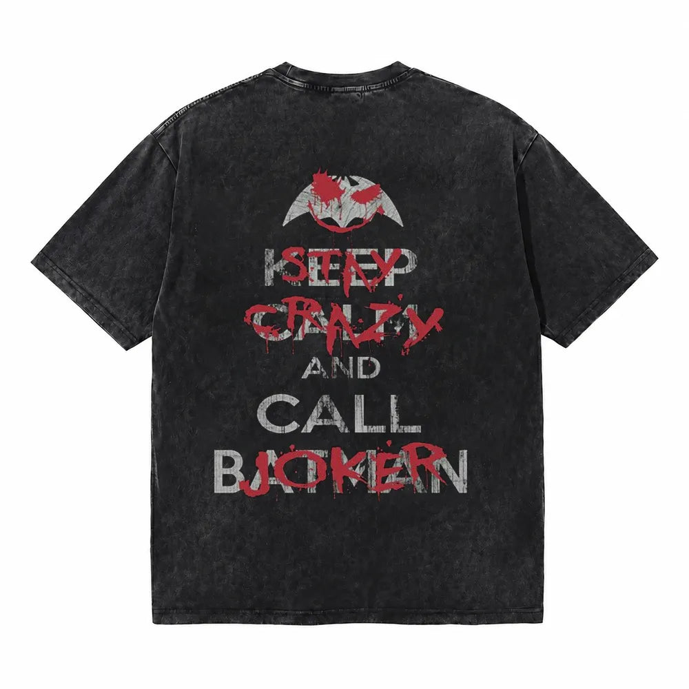LAWLESSROW Why So Serious Vintage Acid Wash Tee