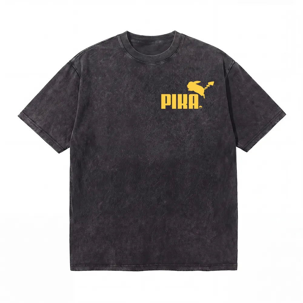 LAWLESSROW Pika Vintage Acid Wash Tee