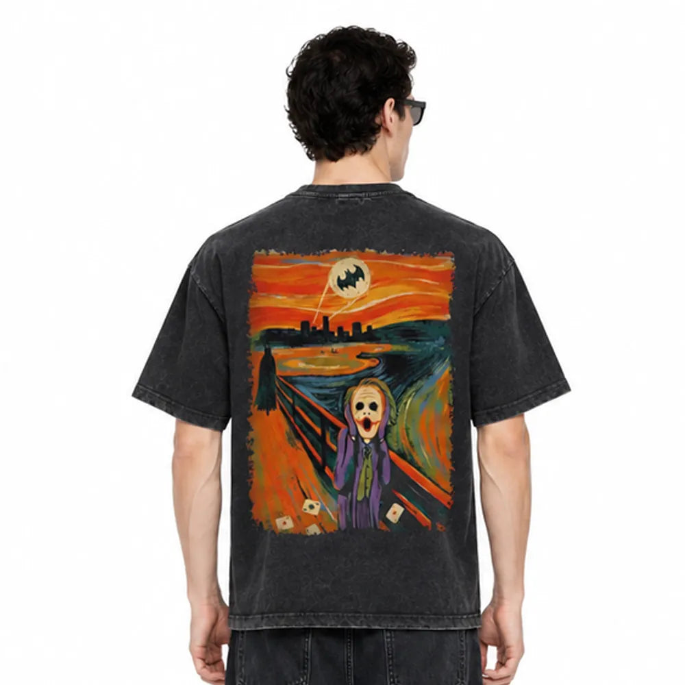 LAWLESSROW The Scream Vintage Acid Wash Tee