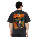 LAWLESSROW The Scream Vintage Acid Wash Tee
