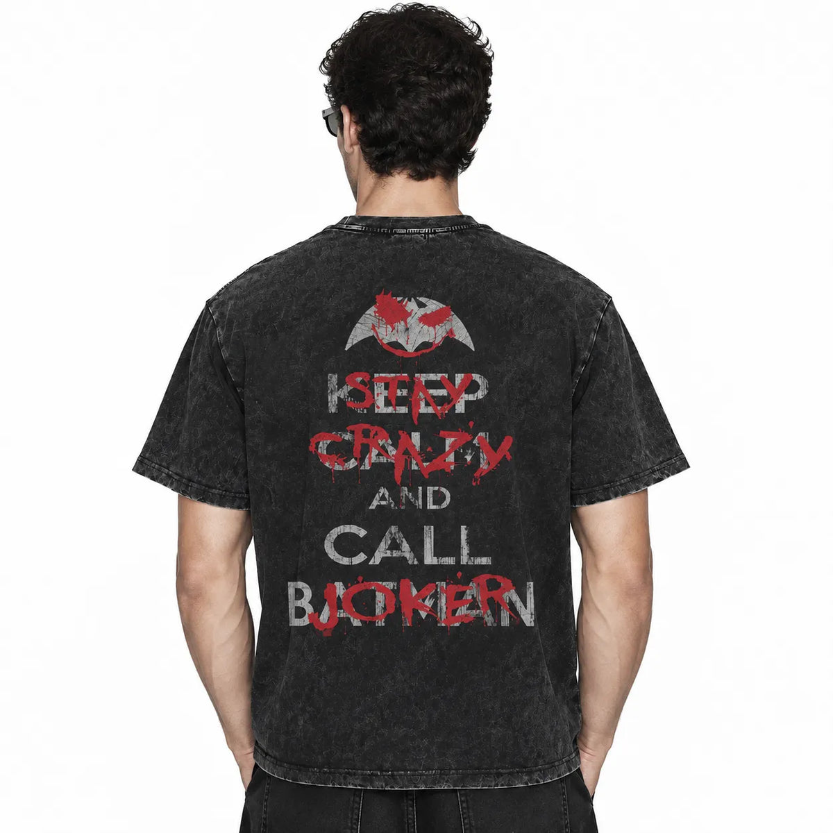LAWLESSROW Why So Serious Vintage Acid Wash Tee