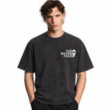 LAWLESSROW The Myers Face Vintage Acid Wash Tee