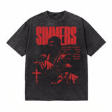 LAWLESSROW Sinners Vintage Acid Wash Tee