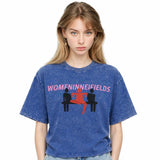 LAWLESSROW Women In Ne Fields Vintage Acid Wash Tee