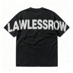 Lawless Row Spray Logo Oversized Washed Black Tee